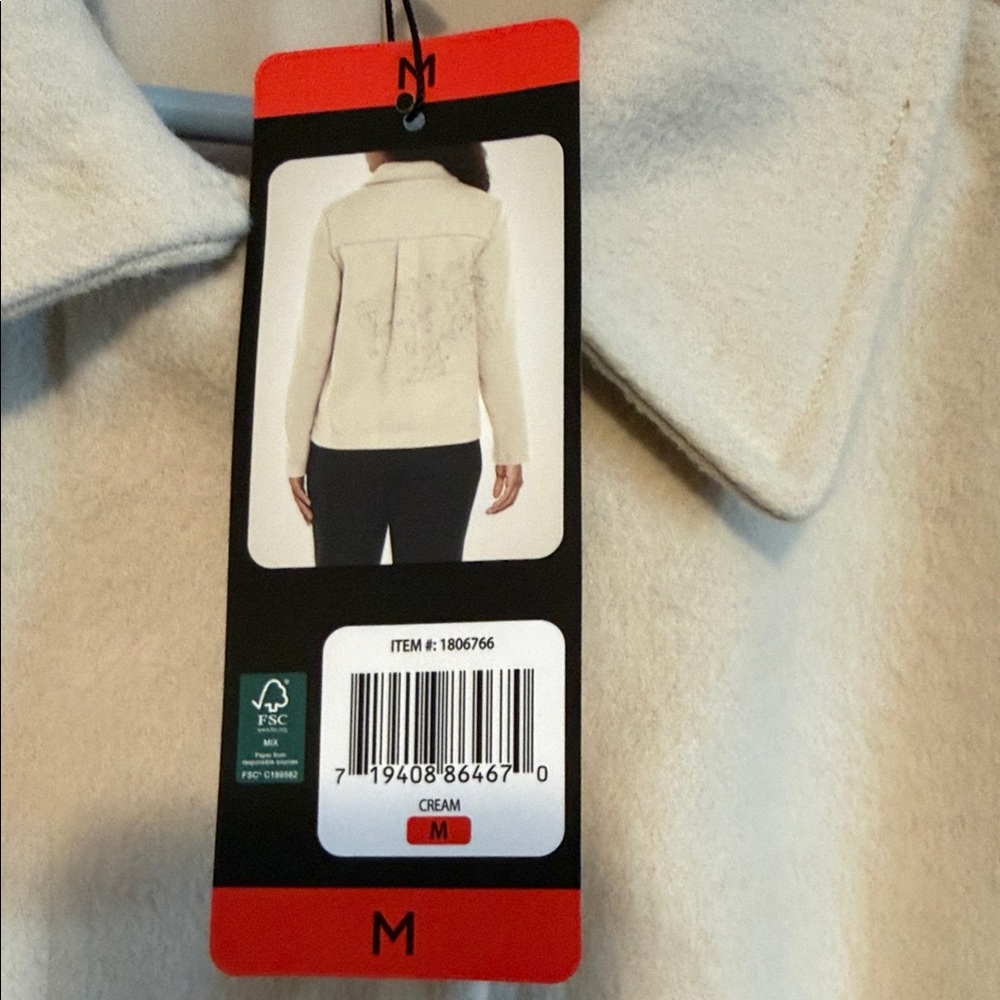 Banana Republic women’s size medium cream snap jacket.  NWT Great - Picture 3 of 6